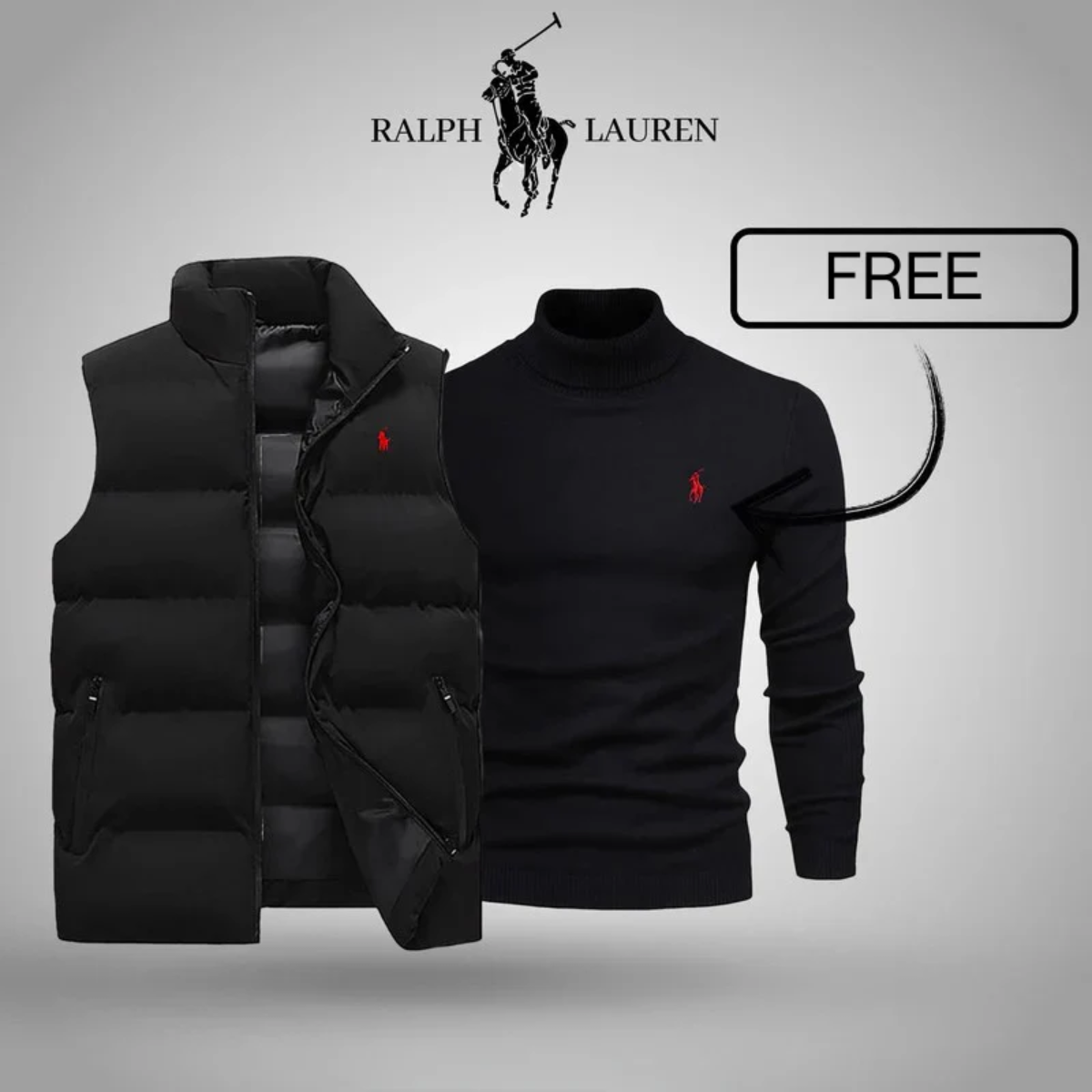 RL Herren-Winter-Style-Bundle – Weste und Pullover