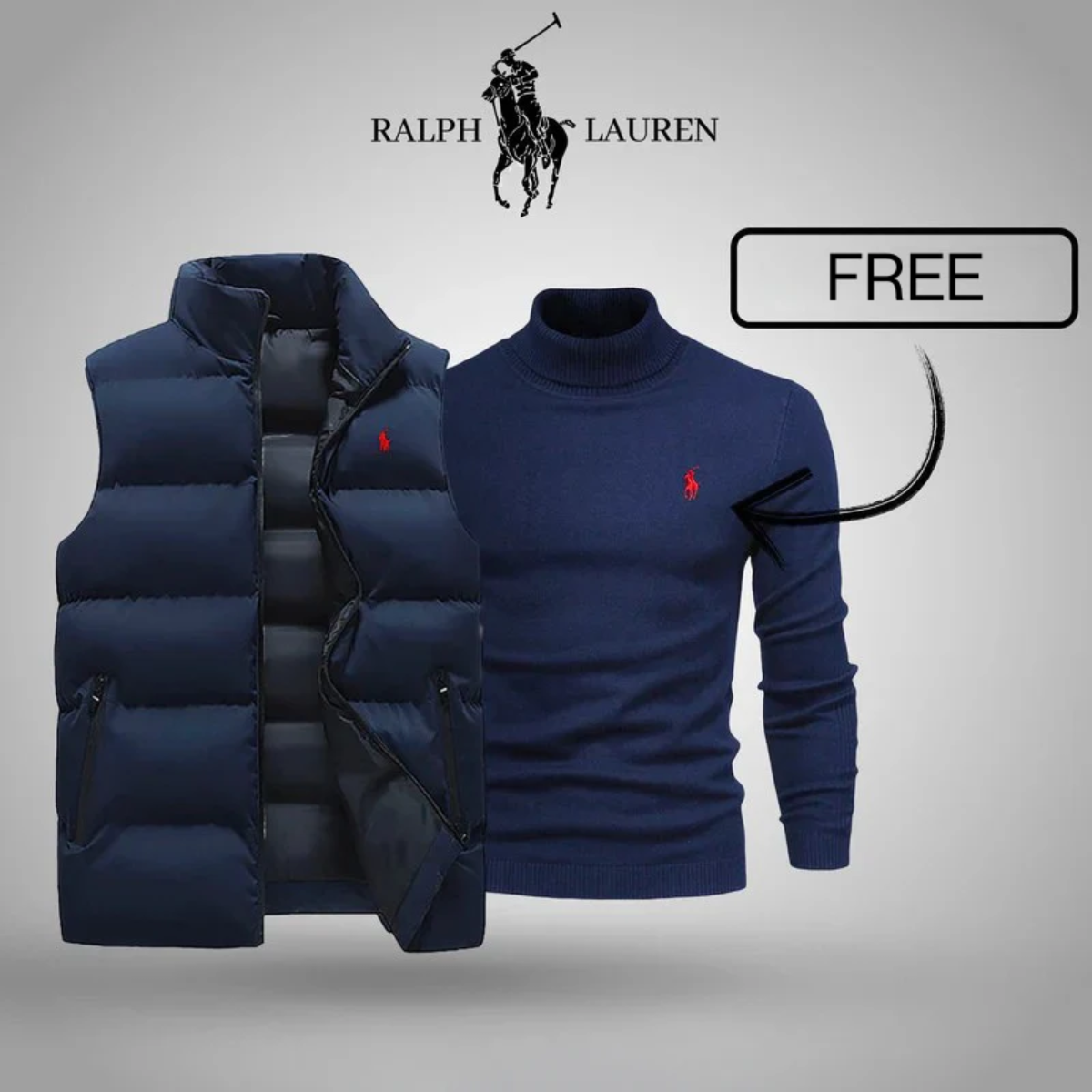 RL Herren-Winter-Style-Bundle – Weste und Pullover
