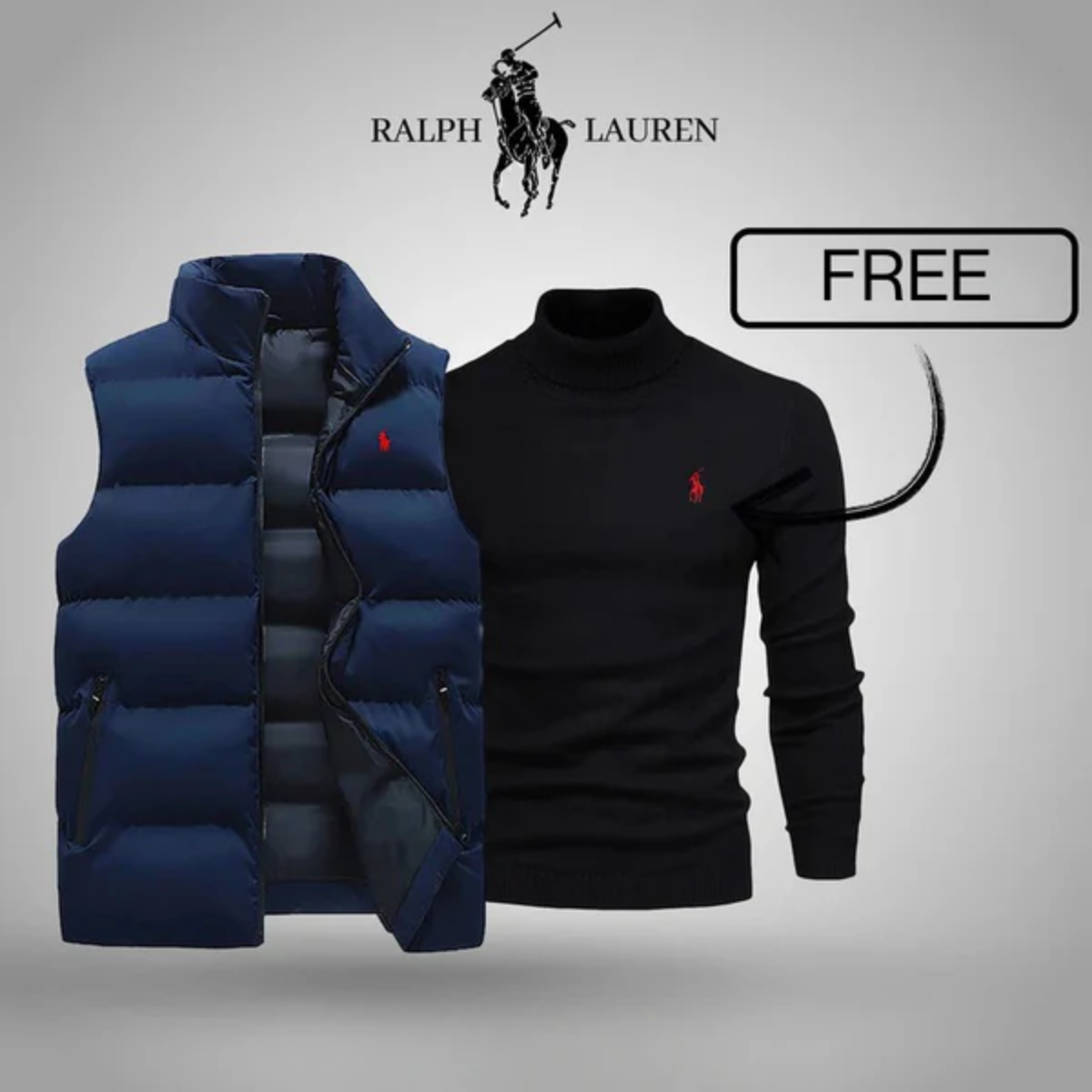 RL Herren-Winter-Style-Bundle – Weste und Pullover