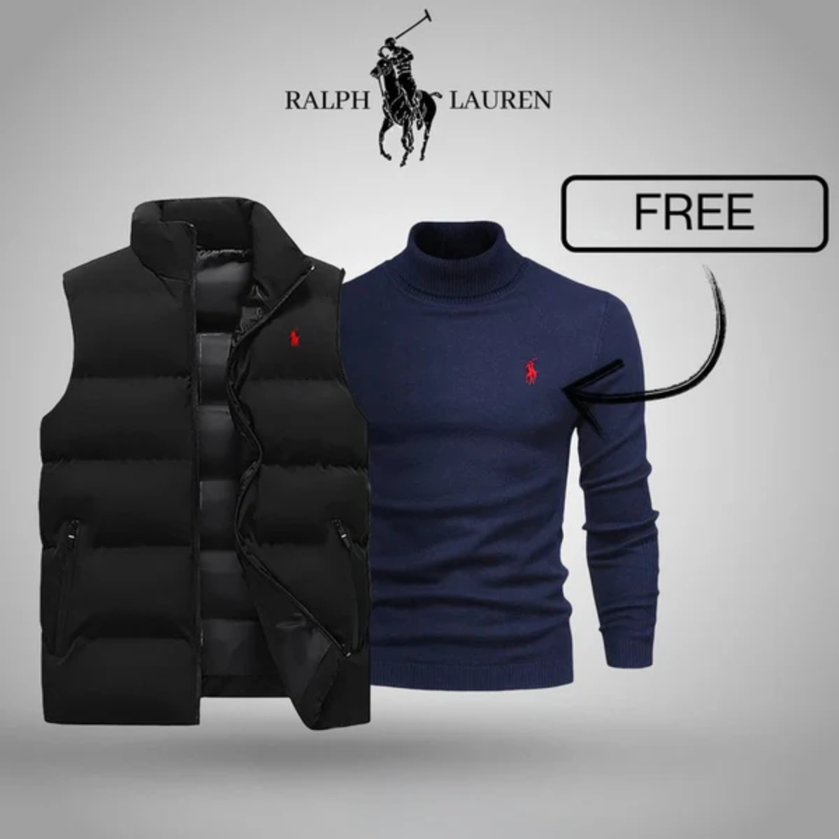 RL Herren-Winter-Style-Bundle – Weste und Pullover