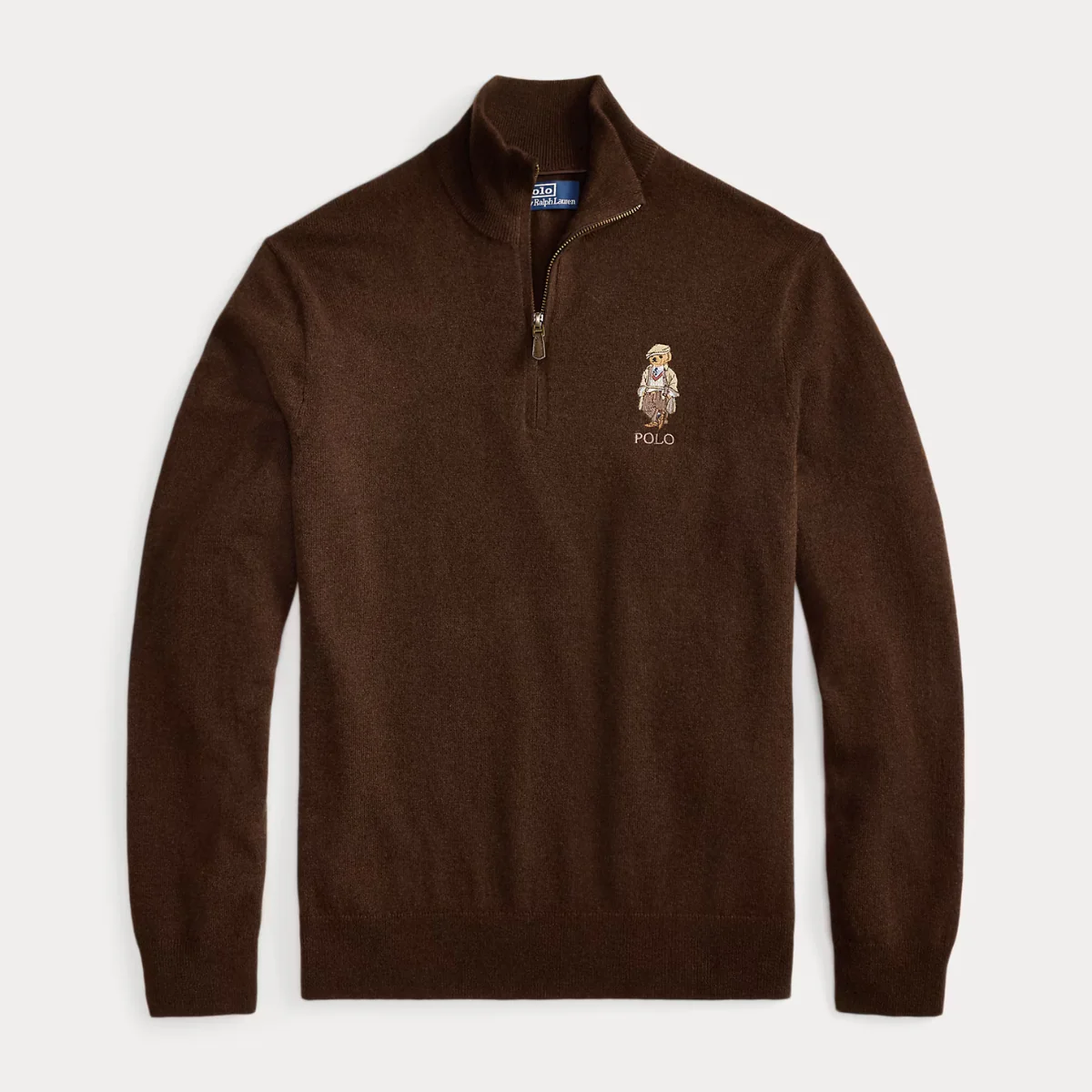 Polo-Bär Wollpullover mit Viertelreißverschluss