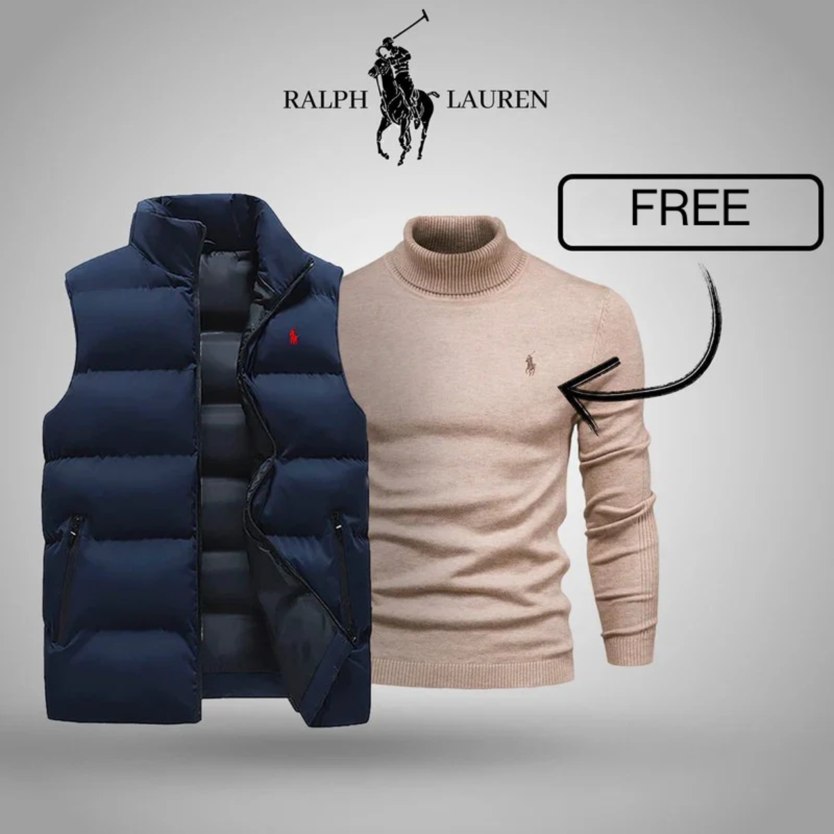 RL Herren-Winter-Style-Bundle – Weste und Pullover