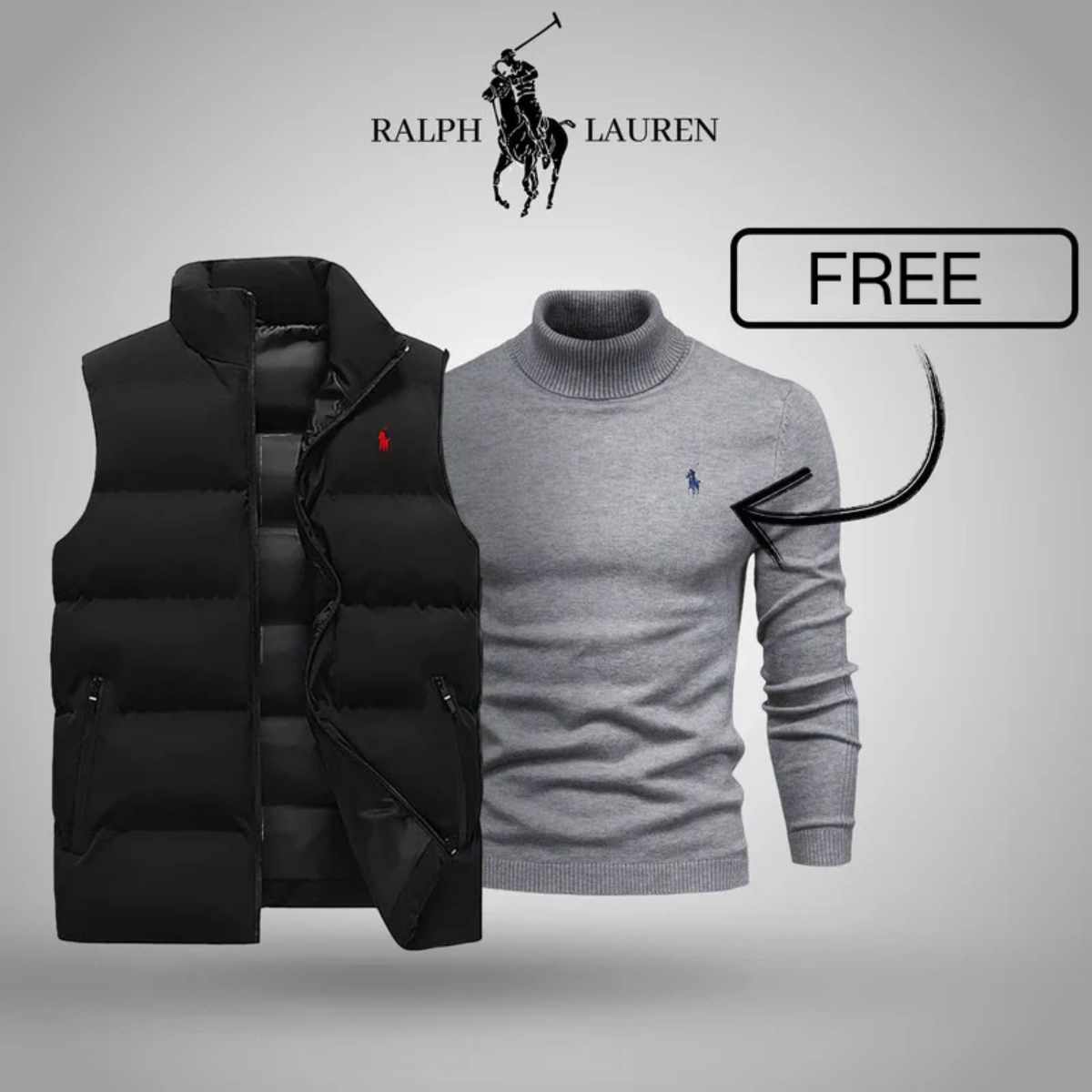 RL Herren-Winter-Style-Bundle – Weste und Pullover