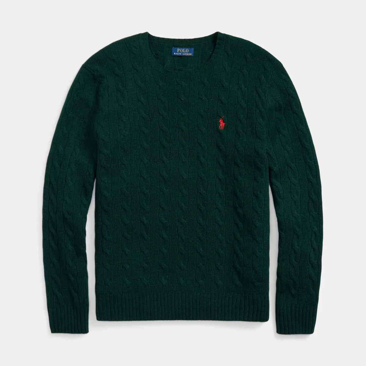 Zopfmuster-Pullover aus Wolle und Kaschmir